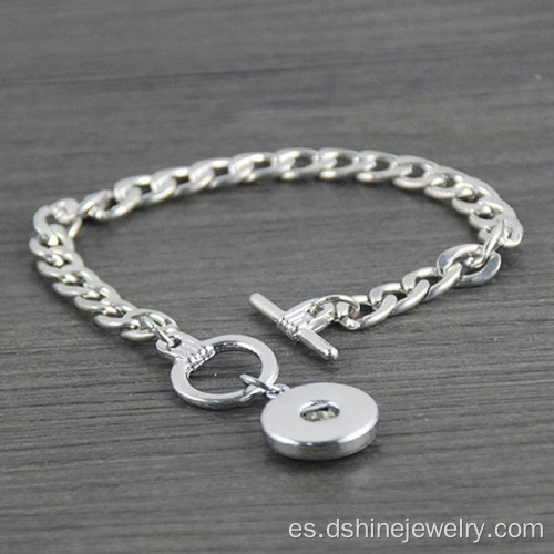 Cadena de plata NOOSA pulsera con botones de ajuste personalizado